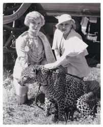  Group of Photographs and Postcards of Female Big Cat Traine...