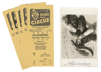  1954 Hunt Bros. Official Program and Admission Tickets. Fou...