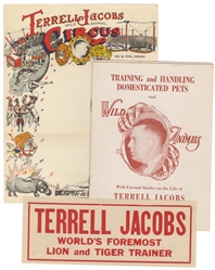  JACOBS, Terrell (1903-1958). File of photographs and epheme...