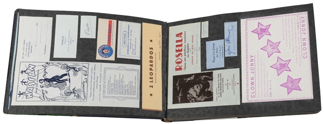  Scrapbook of European Circus and Variety Artist Letterhead ...