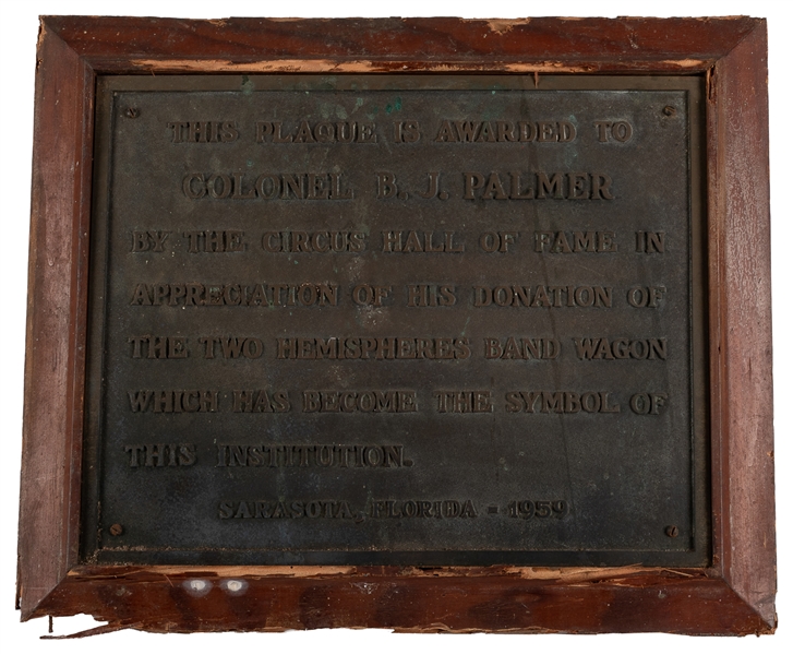  [TWO HEMISPHERES WAGON]. Col. B.J. Palmer Circus Hall of Fa...