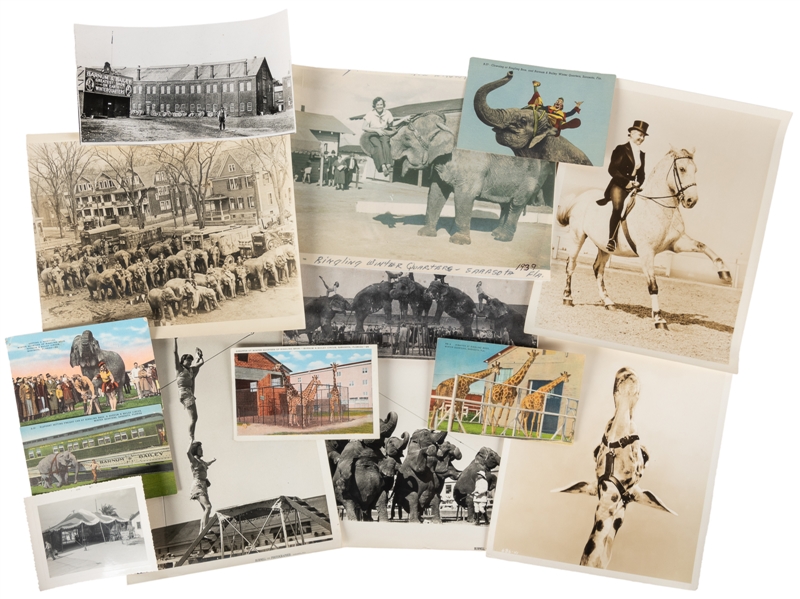  [CIRCUS -- WINTER QUARTERS]. Group of Nearly 30 Photos of W...