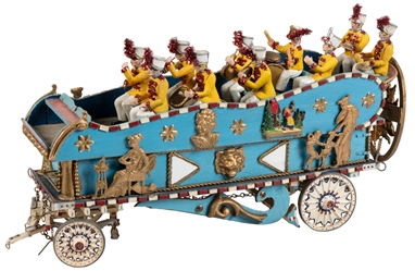  Group of 8 Model Circus Wagons and Truck. Seven model wagon...