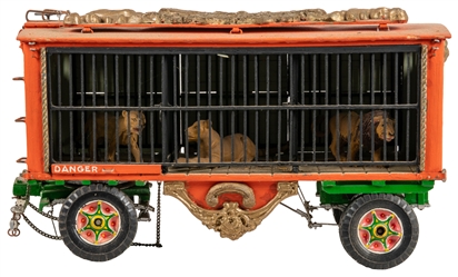  Group of 8 Model Circus Wagons and Truck. Seven model wagon...