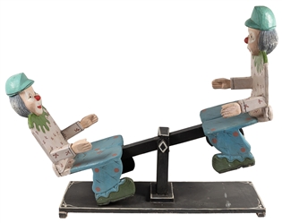  [CHILDRENS TOY / RIDE-ON]. Hand-Made and Hand-Painted Clow...