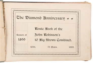  The Diamond Anniversary Route Book of the John Robinson's 1...