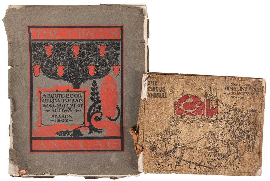 Two Ringling Bros. route books. Including: The Circus Annua...