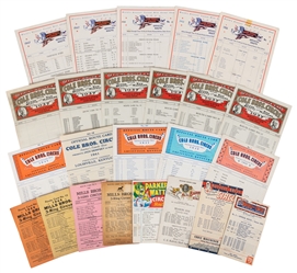  [ROUTE CARDS]. Large Group of Route Cards for Clyde Beatty ...