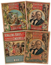  Barnum & Bailey / Ringling Bros. Group of 4 programs. Circa...
