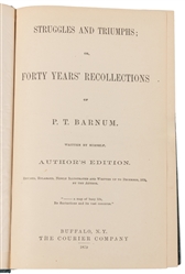  BARNUM, P.T. Struggles and Triumphs; or Forty Years' Recoll...