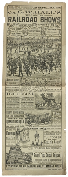  Col. G.W. Halls New United Railroad Shows. Cincinnati: Rus...