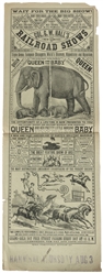  Col. G.W. Hall's New United Railroad Shows. Cincinnati: Rus...