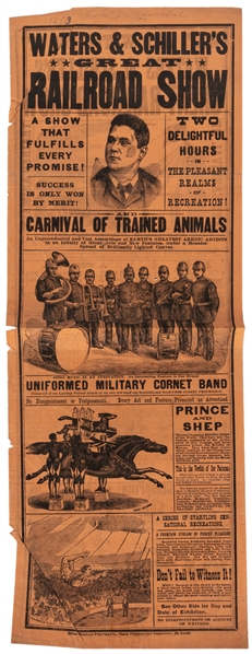  Waters & Schillers Great Railroad Show herald. St. Louis: ...