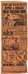  Waters & Schiller's Great Railroad Show herald. St. Louis: ...