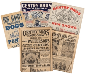 Gentry Bros. Group of 5 heralds. V.p., ca. 1900s-10s. Five ...