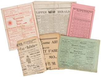  [FAIRS – HANNIBAL, MO]. Group of 6 programs and heralds. Ha...
