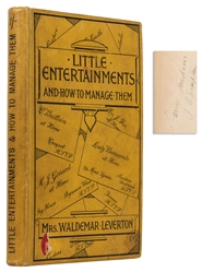  [HOUDINI AUTOGRAPH] LEVERTON, Mrs. Waldemar. Little Enterta...