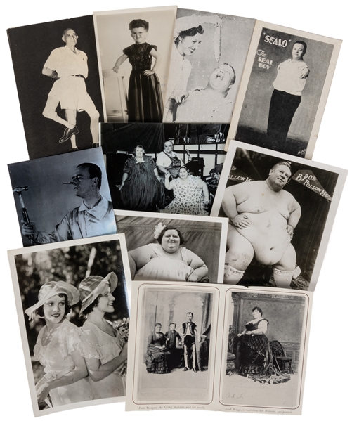 Circus and Sideshow Photographs and Clippings. Approximatel...