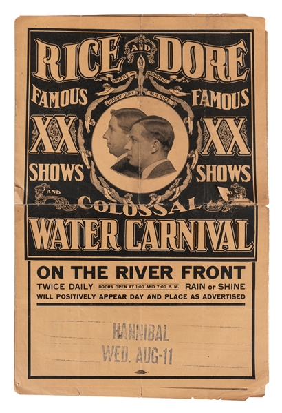 Rice and Dore Famous XX Shows. Colossal Water Carnival. Mil...