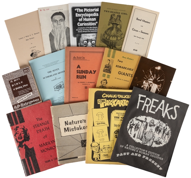  [CIRCUS & SIDESHOW]. Group of 22 booklets and catalogs. Inc...