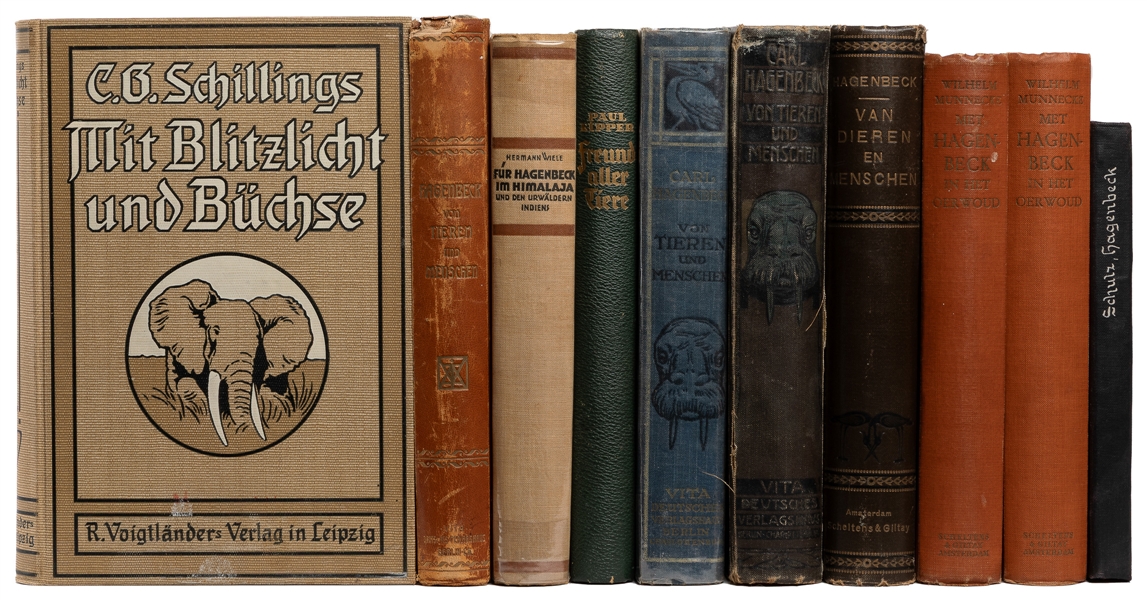  [ZOOS & ANIMALS]. Group of 10 German and Dutch titles, chie...