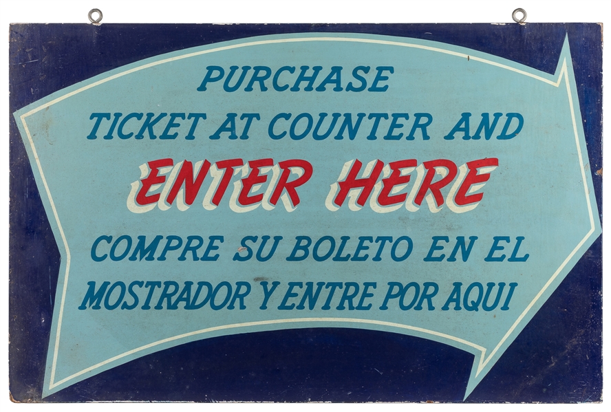  Amusement Park / Carnival Painted Entrance Sign. Painted si...
