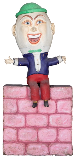  Humpty Dumpty Amusement Talking Figure. Large wooden and pa...