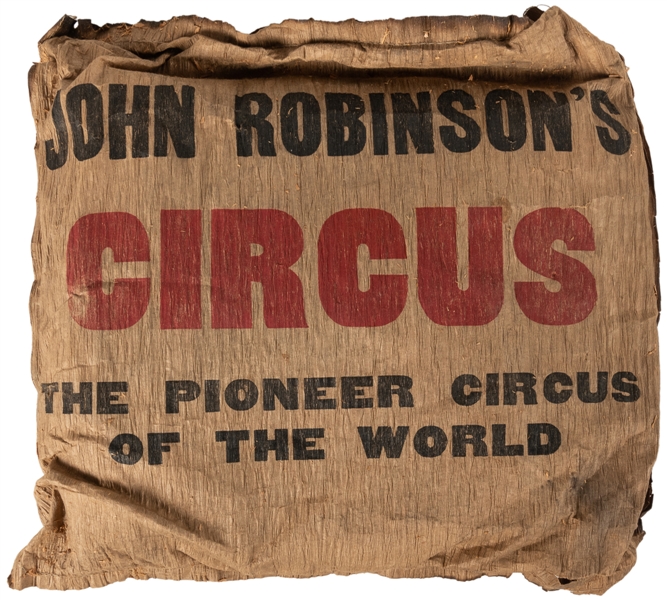  John Robinsons Circus Seat Cushion. Circa 1900s. Early str...
