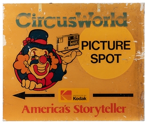  Two Circus World Picture Spot Signs. 1980s. Two signs illus...