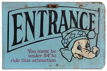  Three Kiddie Ride Carnival Entrance Signs. American, mid to...