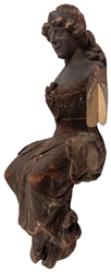  Hand-carved Circus Wagon Figurehead. Circa early 20th centu...