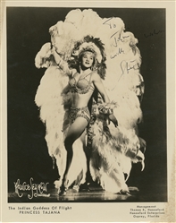  Princess Tajana Touring Circus Cutout. Circa 1940s-50s. Lar...