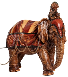  Model Circus Wagon and Elephant. American, ca. 1970s? Paint...