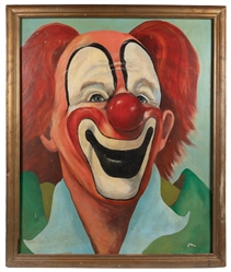  Lou Jacobs Large-Scale Portrait Painting. American, 20th ce...