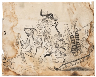  BALLANTINE, Bill (1910-1999). Four pieces of circus illustr...