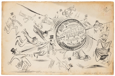  BALLANTINE, Bill (1910-1999). Four pieces of circus illustr...