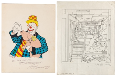  BALLANTINE, Bill (1910-1999). Four pieces of circus illustr...