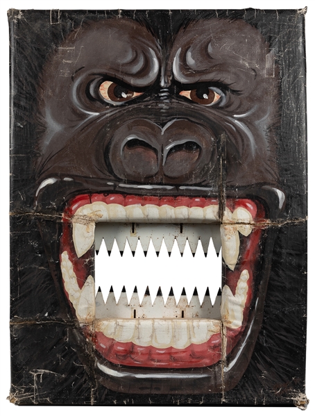  Gorilla Ball Toss Carnival Game. 20th century. Painted plus...