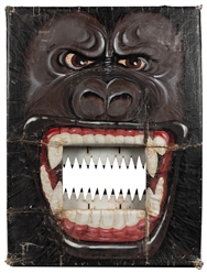  Gorilla Ball Toss Carnival Game. 20th century. Painted plus...