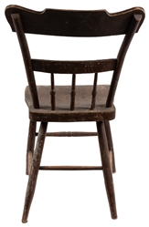  [ODD FELLOWS]. Group of 4 Hand-Painted Fraternal Chairs. [N...
