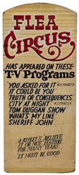  [CARNIVAL SIGN]. Flea Circus / Has Appeared on These ‘T-V' ...