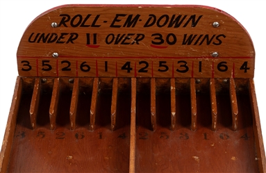  [CARNIVAL GAMES]. Pair of “Roll – Em – Down Ball Play Boar...
