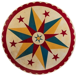  [CARNIVAL DECORATIONS]. Matching Pair of Large Hand-Painted...