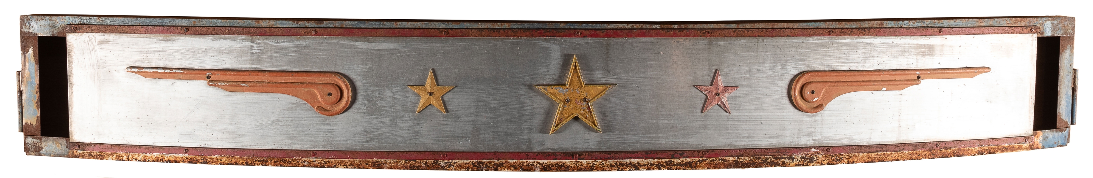  [CARNIVAL DECORATIONS]. Large Metal Decorative Panel with H...