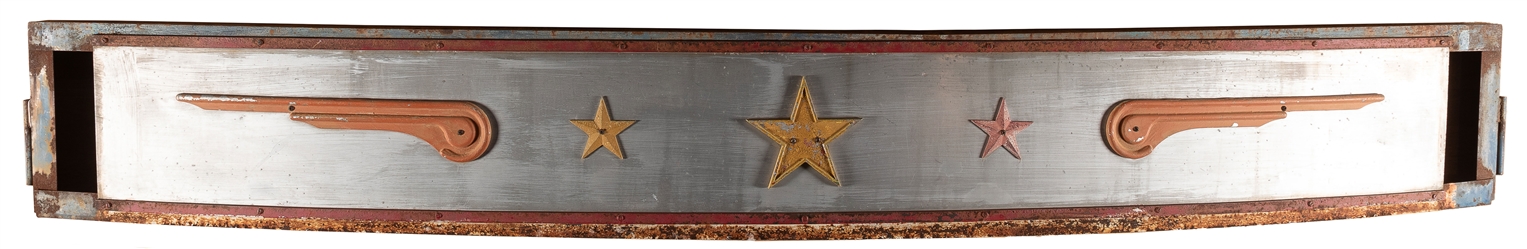  [CARNIVAL DECORATIONS]. Large Metal Decorative Panel with H...
