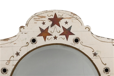  [CARNIVAL DECORATIONS]. Hand-Painted Wooden Panel with Inse...