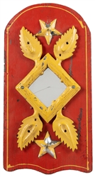  Carousel / Fairground Mirrored Panel. Painted metal fixture...