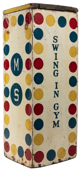  Carnival Ticket Stub Box. Circa mid-20th century. Wooden bo...