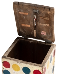  Carnival Ticket Stub Box. Circa mid-20th century. Wooden bo...