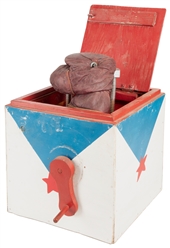  Jack in the Box with Boxing Glove. 20th century. Box painte...